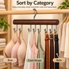 Wooden Hanger Organizer for Bras & Underwear – Multi-Hook Closet