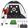 Golf Net,10x7ft Golf Hitting Net with Multiple Targets, All-in-1 Outdoor