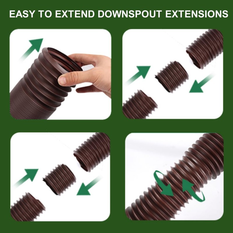 Mini Connector for Gutter Downspout Extensions, Extra Connector to Expend