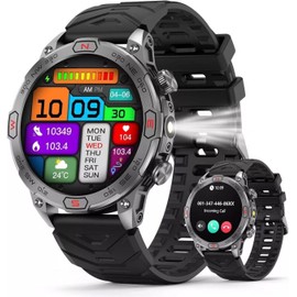SGNics Smart Watch for AT&T Maestro 3 - with LED Flashlight, 1.43" AMOLED Display, Outdoor Smartwatch with Compass/Altitude/Air Pressure, Waterproof Fitness Tracker Watch