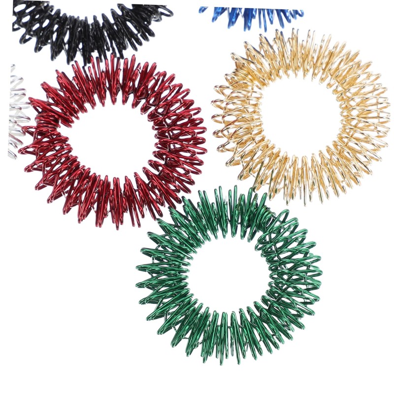 Beavorty Pcs Acupressure Finger Massage Ring Hand Fidget Toy Stress