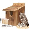 CEIJE Owl Houses for Outdoors, Large Barn Owl Nesting Box,