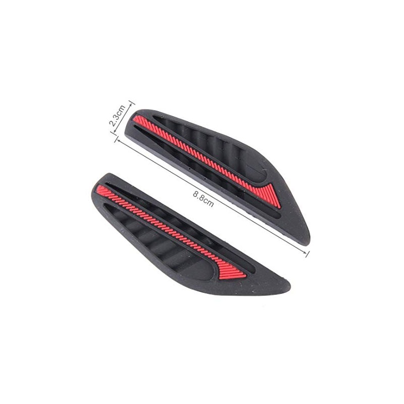 4 x Car Black Red Rubber Door Edge Protector Door