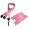 Pink Staff Lanyards with Safety Breakaway Clip Staff Lanyard with
