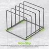 LAEMYFYRE Kitchen Organizer Rack - 4-Slot Heavy-Duty Holder for Cutting
