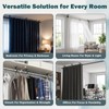 YIFKJYLF 6 Pcs Curtain Pole Brackets, Heavy Duty Curtain Rod
