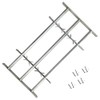 'vidaXL Adjustable Security Grille for Windows with 2 Crossbars -