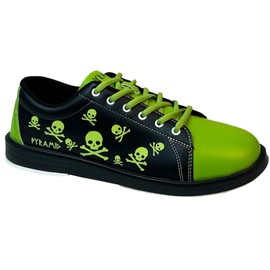 Pyramid Men's Skull Black/Green Bowling Shoes (Size 7.5)
