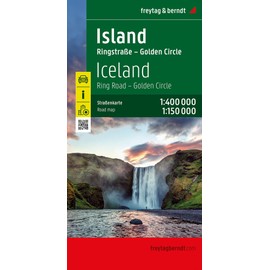 Island, Straßenkarte 1:400.000, freytag & berndt: Ringstraße - Golden Circle 1:150.000, Innenstadtpläne (freytag & berndt Auto + Freizeitkarten)
