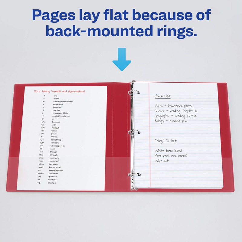 Avery Economy Binder with 1 Inch Round Ring, Red, 1