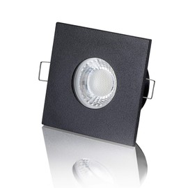 lambado® LED Spotlights for Bathroom IP65 in Black - Modern Ceiling Spotlight / Recessed Spotlight for Outdoor Use Including 230 V 5 W GU10 Spotlight Warm White - Bright and Economical