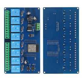 2pcs AC/DC Power Supply ESP32 Development Board Programmable Development Board Wireless WiFi 8 Way Channel 5V Relay Module ESP32-WROOM-32E for Arduino