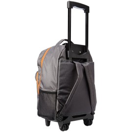Rockland Rockland Double Handle Rolling Backpack, Charcoal, 17-Inch