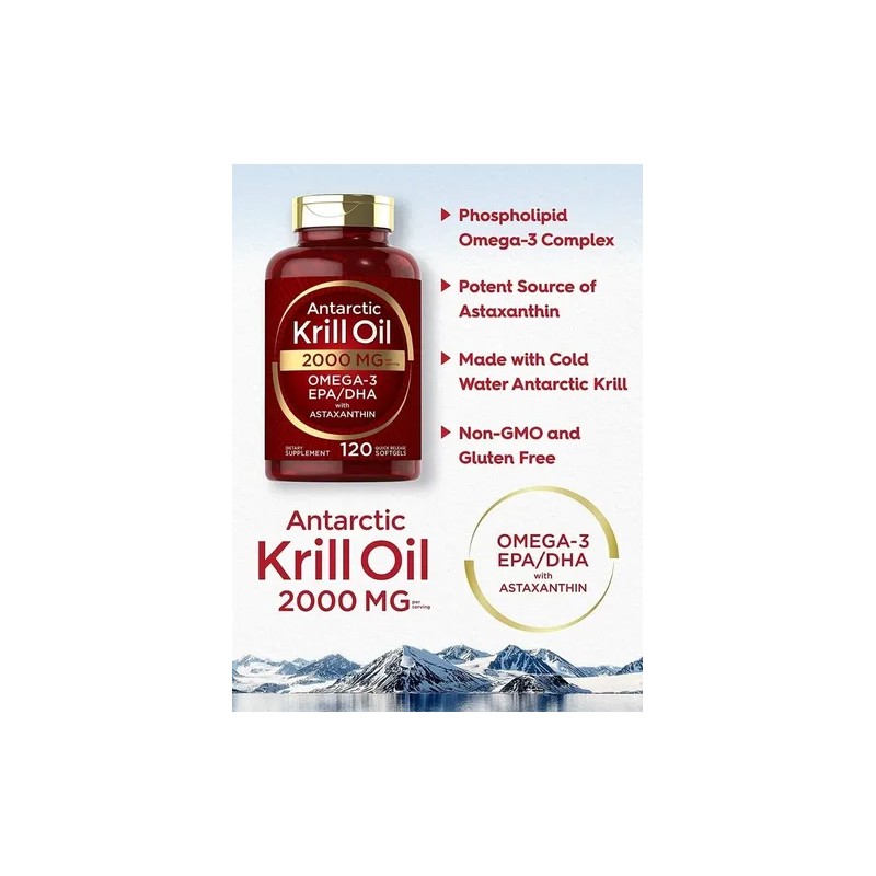 Aceite De Krill Antártico Omega-3 Epa / Dha Con Astaxantina