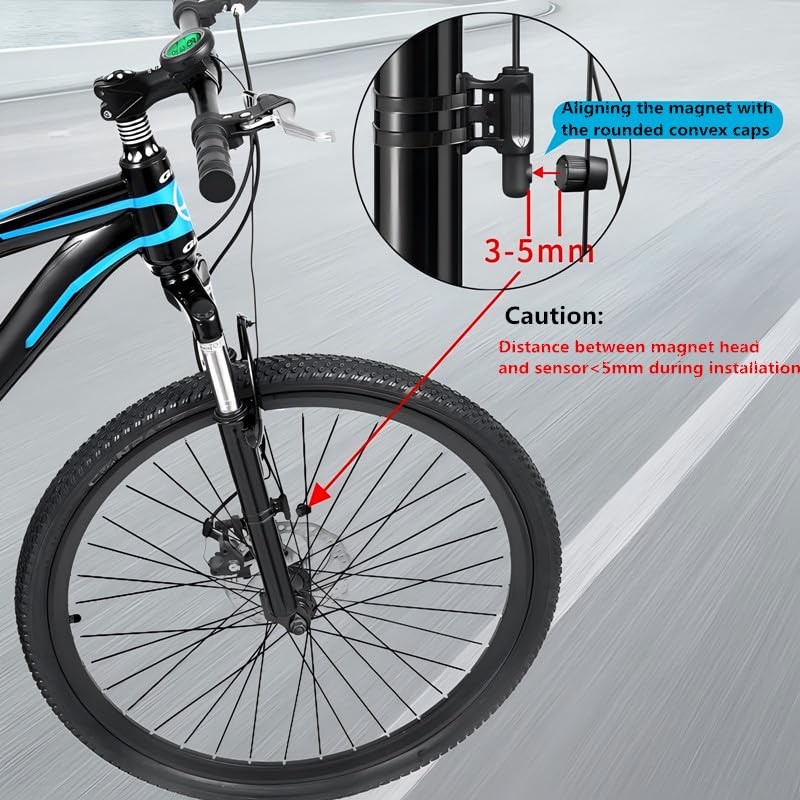EXGUEACK Bike Computer Wired, 19 Functions Bicycle Speedometer and Odometer