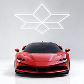 Gonengo Hexagon LED Garage Light - Hexagonal Snow Lights, 710W 78100LM Super Bright Garage Ceiling Lights, Larger Size Honeycomb Light for Warehouse, Workshop, Gym, Car Basement