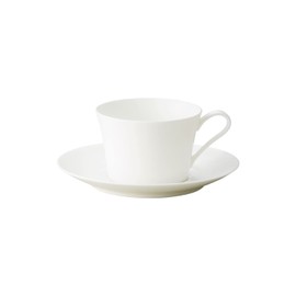 Noritake 93787S/4955 Noritake Bone China Saucer (For Both Coffee/Tea) 6.3 inches (16 cm), Resoforte, 1 Piece, White