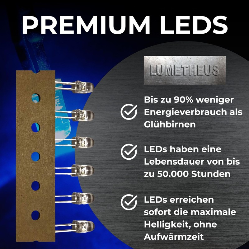 Lumetheus LED 5 mm Colour Yellow 3000 mcd Pack of