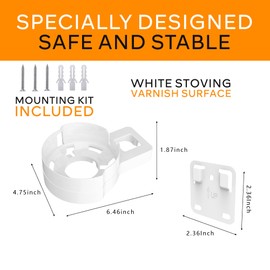 Bangcheer-Wall Mount for TP-Link, Deco X90/X95/XE200 WiFi 6 Wall Mount Bracket with Cable Organizer Home Mesh WiFi System, Sturdy Bracket Holder Space Saving TP-Link Router Wall Holder (White-1Pack)