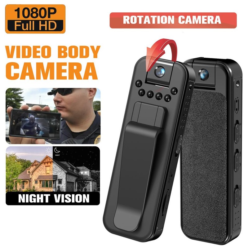 Andoer Corpora Mini Camera, 1080P Police Body CAM with 180°