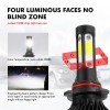 IRONWALLS 4-side 9005 LED Bulbs Headlight High or Low beam