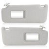 Left Driver Right Passenger Side Grey Sun Visor with Vanity
