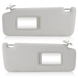 Left Driver Right Passenger Side Grey Sun Visor with Vanity Light Fit for Toyota 4Runner 2010-2023 Sunvisor Replacement 74310-35B00-E1 74310-35B01-E1