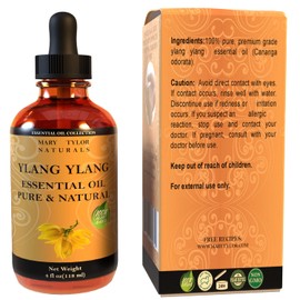 Ylang Ylang Essential Oil (4 oz), Premium Therapeutic Grade, 100% Pure and Natural, Perfect for Aromatherapy and Much More by Mary Tylor Naturals