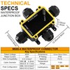 Tynoscco IP68 Waterproof Junction Box Outdoor,4-Way Electrical Junction Box Outdoor