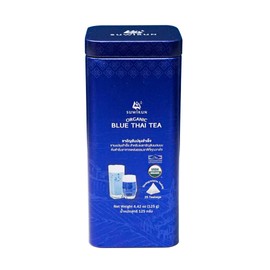 Suwirun Organic Blue Thai Tea 25 Bags – Naturally Blue Butterfly Pea Tea – Floral Aroma with Vanilla & Green Tea – Great for Hot, Iced & Milk Tea