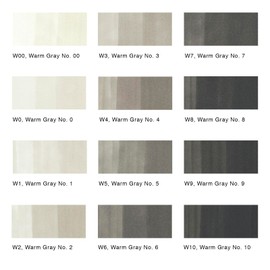 Copic Sketch, Alcohol markers, 12pc set Warm Gray (New Ver.)