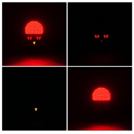 KUAFU Rear Brake Light Compatible with Humvee M35 M998 5W 12V LED Third 3RD Stop Parking Tail Lamp Red Lens Green Lamp Housing 2Pcs