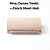 French Bulldog Brush for Shedding, Palm-Grip Wooden Grooming Comb