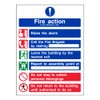 Landlord Direct Supplies General Fire Action 6 Message Sign -