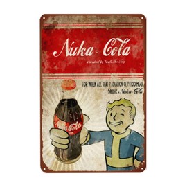 Vintage Metal Sign, Nuka Cola Tin signs, Funny Decor Poster for Home Man Cave Bar Garden Garage Wall Plaque Iron Sign 20 x 30 cm