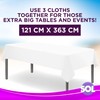 3pk White Table Cloth Party | 121 x 121cm |
