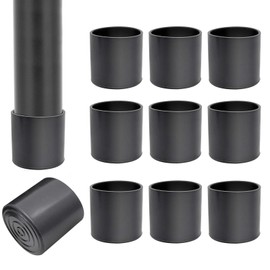 Amgiimor 16Pcs 1-1/4 Inch Black Table Chair Leg Tips Caps Anti-Slip Round Furniture Feet Pads PVC Rubber Covers Tile Floor Protectors