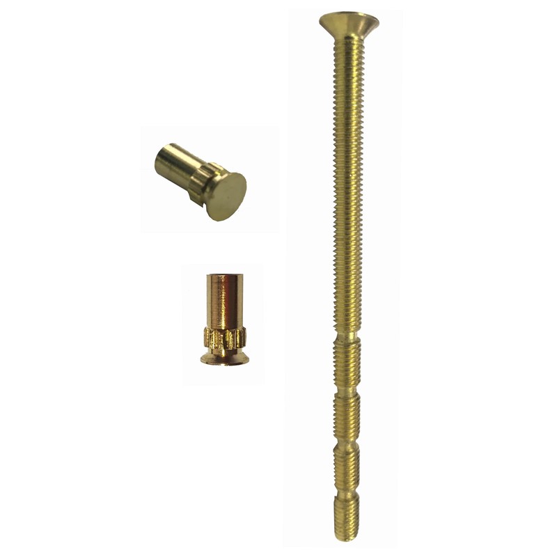 M5 x 90mm Brass Door Handle Pozi Screws with Brass