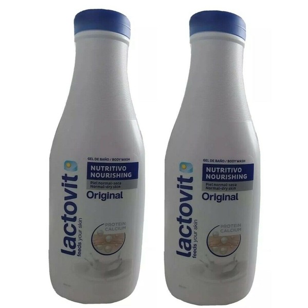 (20.3 fl. oz. 2 Bottles) LACTOVIT BODY WASH ORIGINAL PROTECTIVE FEEDS NOURISHING