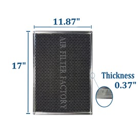 Air Filter Factory 11-3/8 X 17 X 3/8 Range Hood Charcoal Carbon Filters 2-Pack