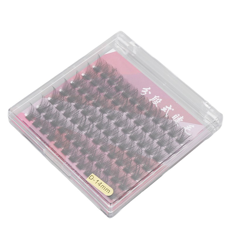 84 Clusters 14mm False Eyelashes D Curly Dense Hair DIY