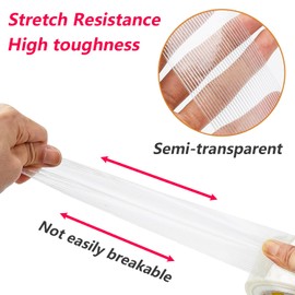 Qrity 1 Roll Fiberglass Tape Filament Tape, 15mm x 50m, Repair Tape Fiberglass Packing Tape, Waterproof Filament Strapping Tape, Wear Resistant, Heavy Duty Tape