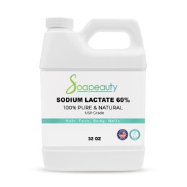 SODIUM LACTATE for Soap Making & Lotions | 60% USP Pure Natural Preservative | Harder Bar of Soap, Bigger Yield, Faster Cure Time, Provides Moisture | 32 oz