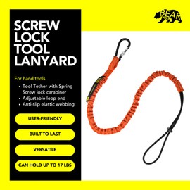 3 Foot Safety Tool Lanyard, Tough Scaffold Hard Hat Lanyard with Carabiner, Adjustable Loop End, Ultra-Durable, Premium Quality Materials Ideal for Scaffold, Tools, Construction (10)