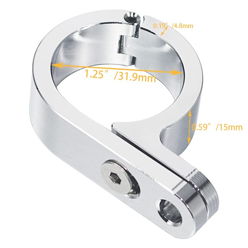 WOWTK 1.25" Handlebar Mount Clamp, 32mm Highway Bar Handlebar Clock