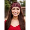 4 Pack Boho Headbands Stretch Paisley Print Bandana Headband Criss