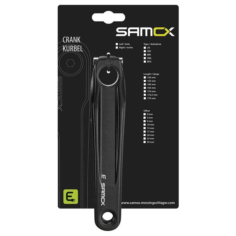 Samox Unisex Adult 830787 Crank Handle Black 10 x 2