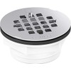KOHLER K-22676-S Round PVC Shower Receptor Drain, Stainless Finish