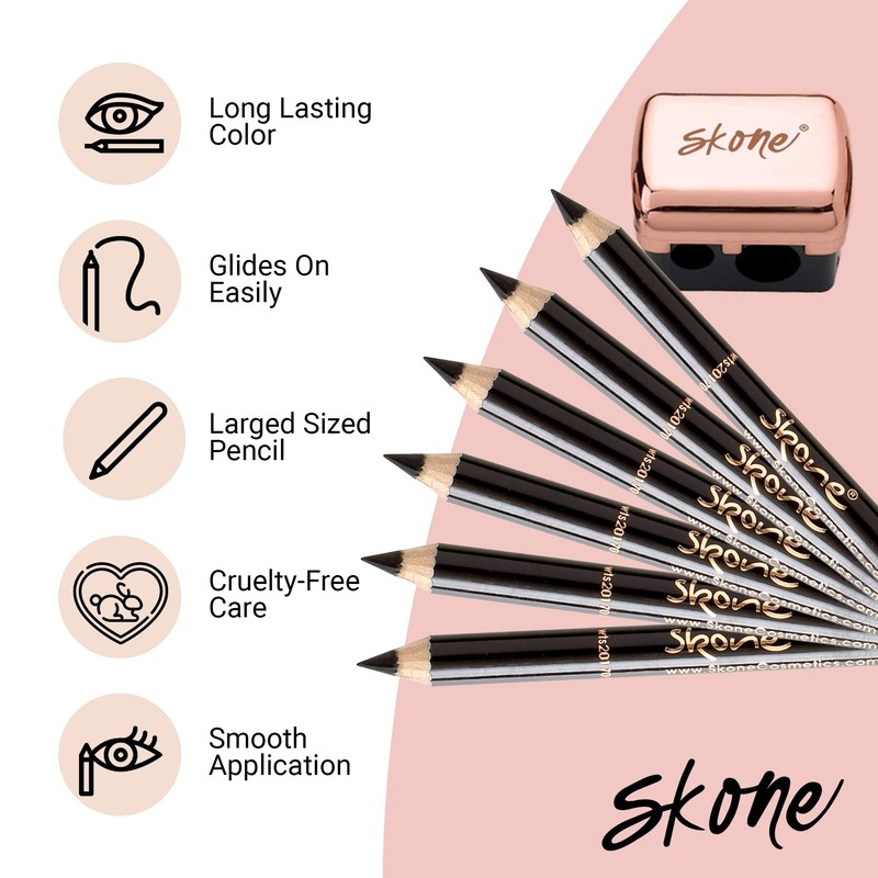 Skone Cosmetics Tattooed Solid Eyeliner – Waterproof, Smudge-Proof, Long-Lasting Pencil