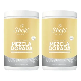 2 Jugo Mezcla Dorada En Polvo Shelo Nabel 480gr Con Cúrcuma